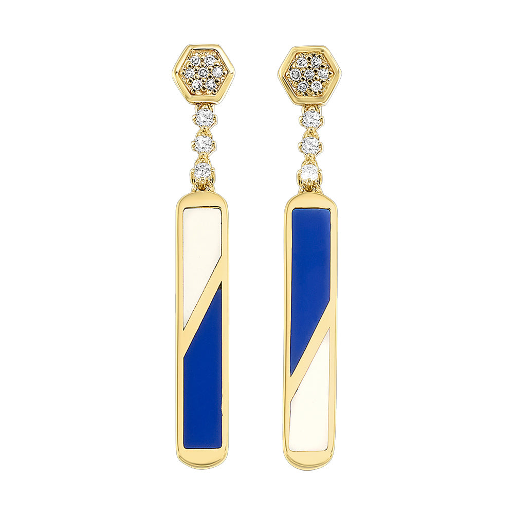 14Kt Yellow Gold Diamond 1/10Ctw Earring