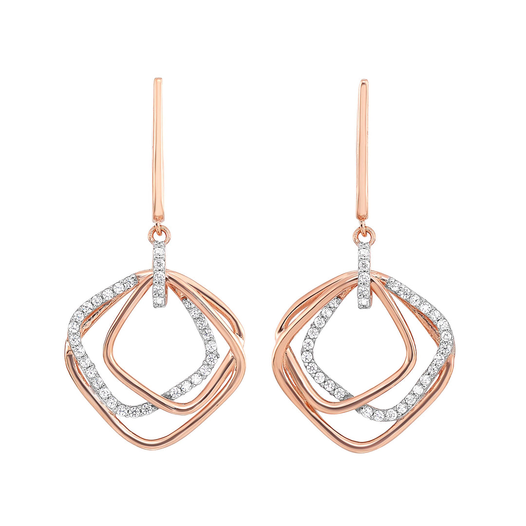 10Kt Rose Gold Diamond 1/3Ctw Earring