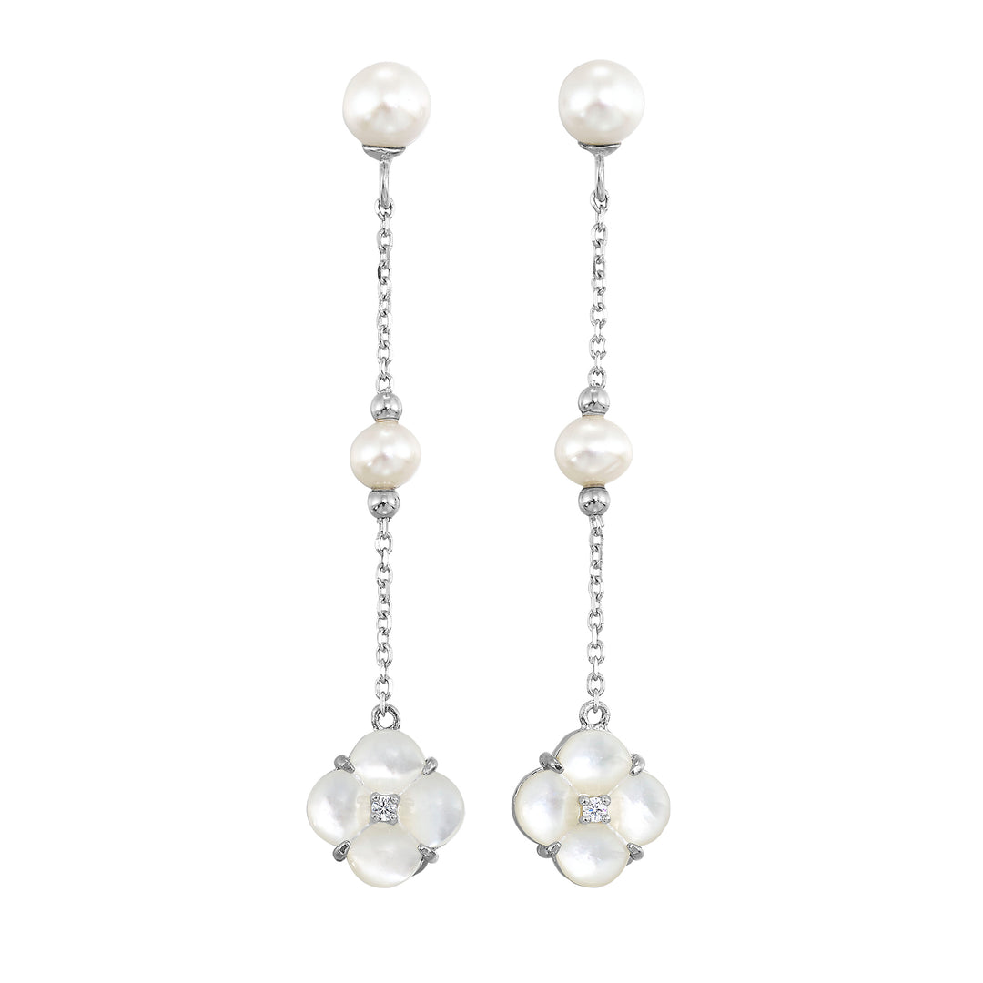 Silver Pearl Earring