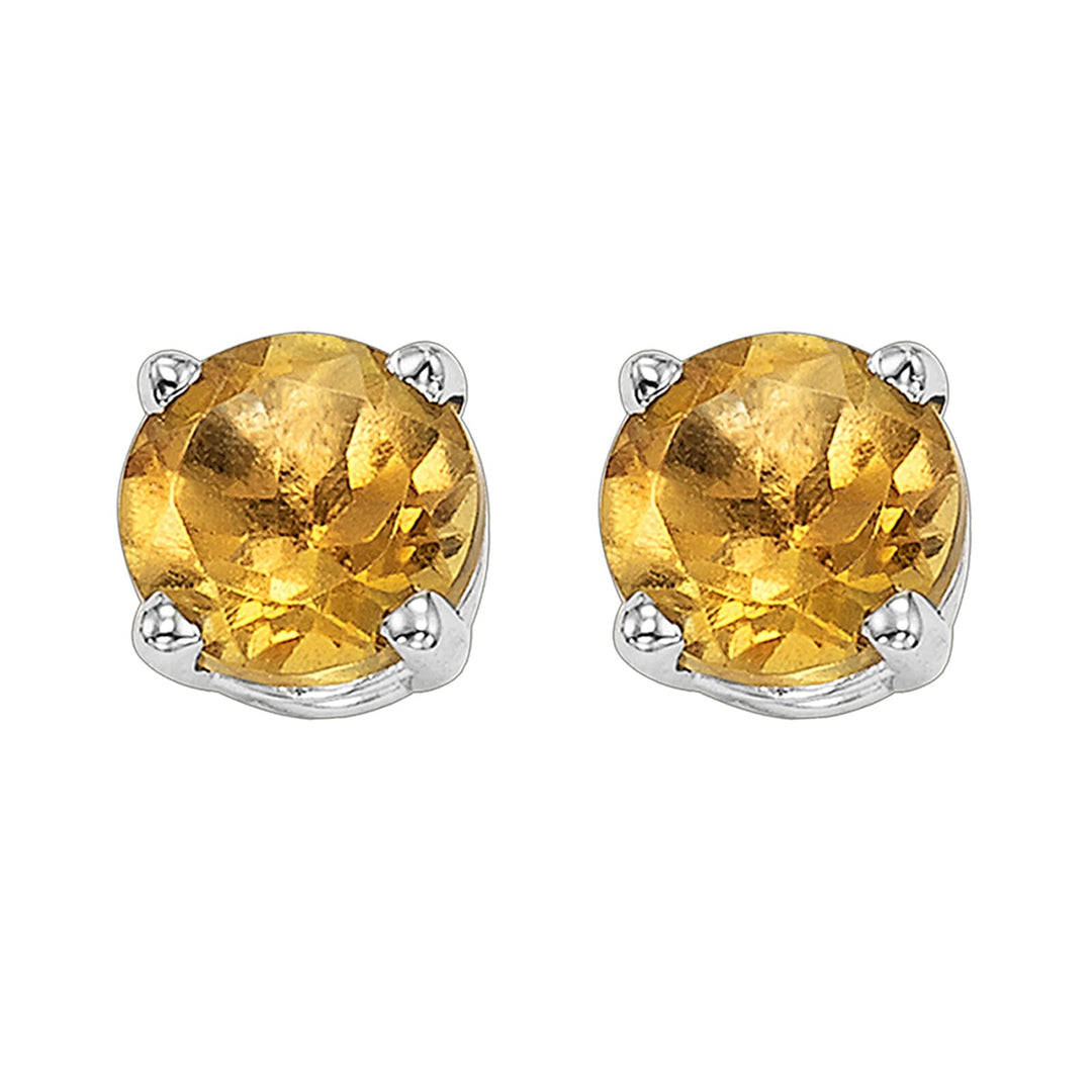 14Kt White Gold Citrine 1/2Ctw Earring