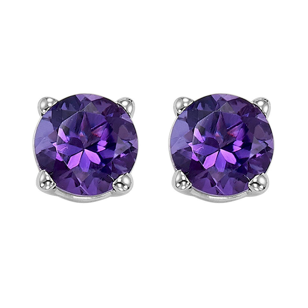 14Kt White Gold Amethyst 1/2Ctw Earring