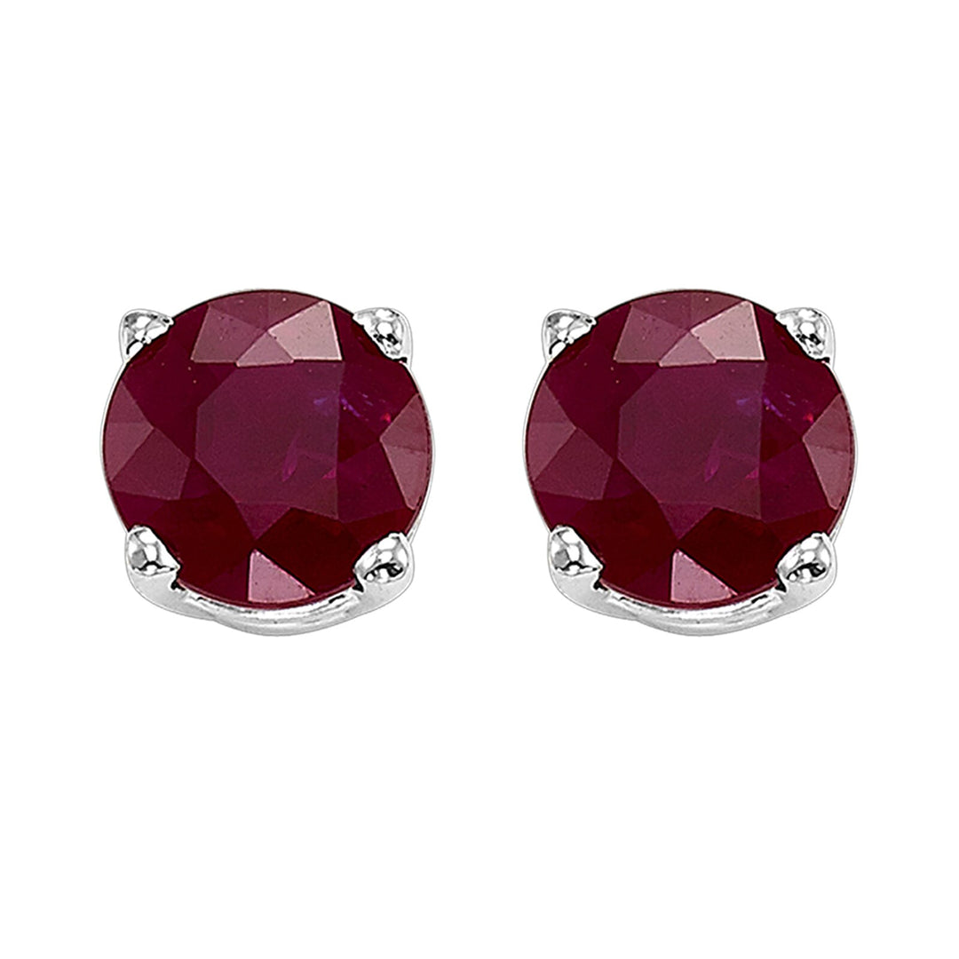 14Kt White Gold Ruby 1/2Ctw Earring