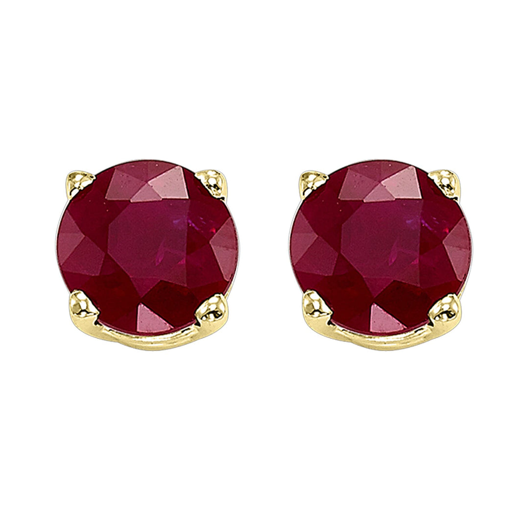 14Kt Yellow Gold Ruby 1/2Ctw Earring