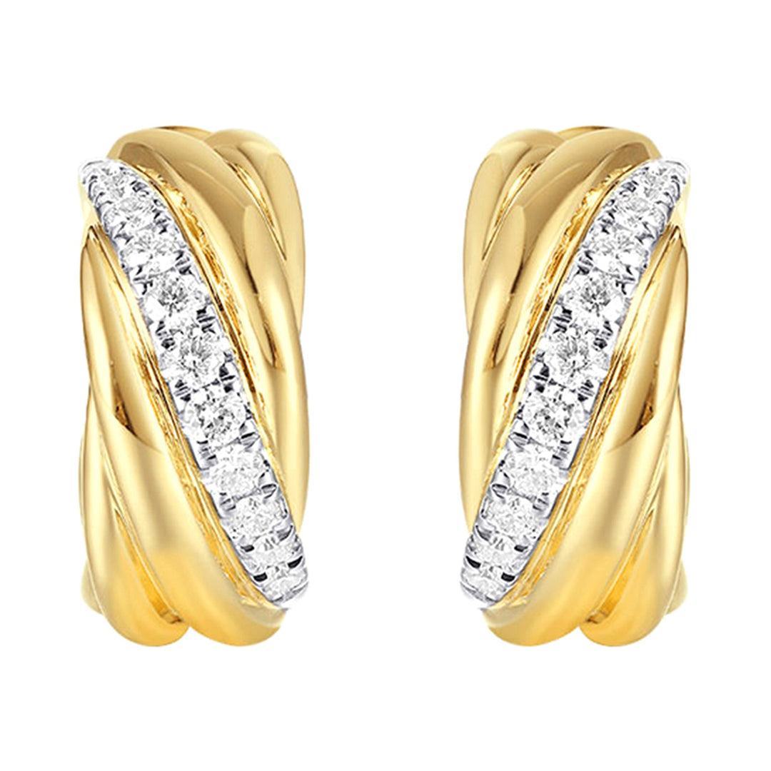 14Kt Yellow Gold Diamond 1/3Ctw Earring