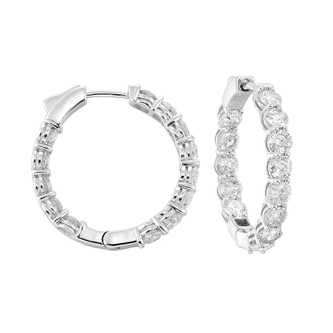 14Kt White Gold Diamond 5Ctw Earring