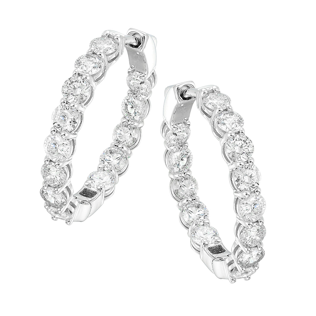 14Kt White Gold Diamond 5Ctw Earring