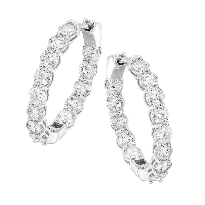 14Kt White Gold Diamond 5Ctw Earring