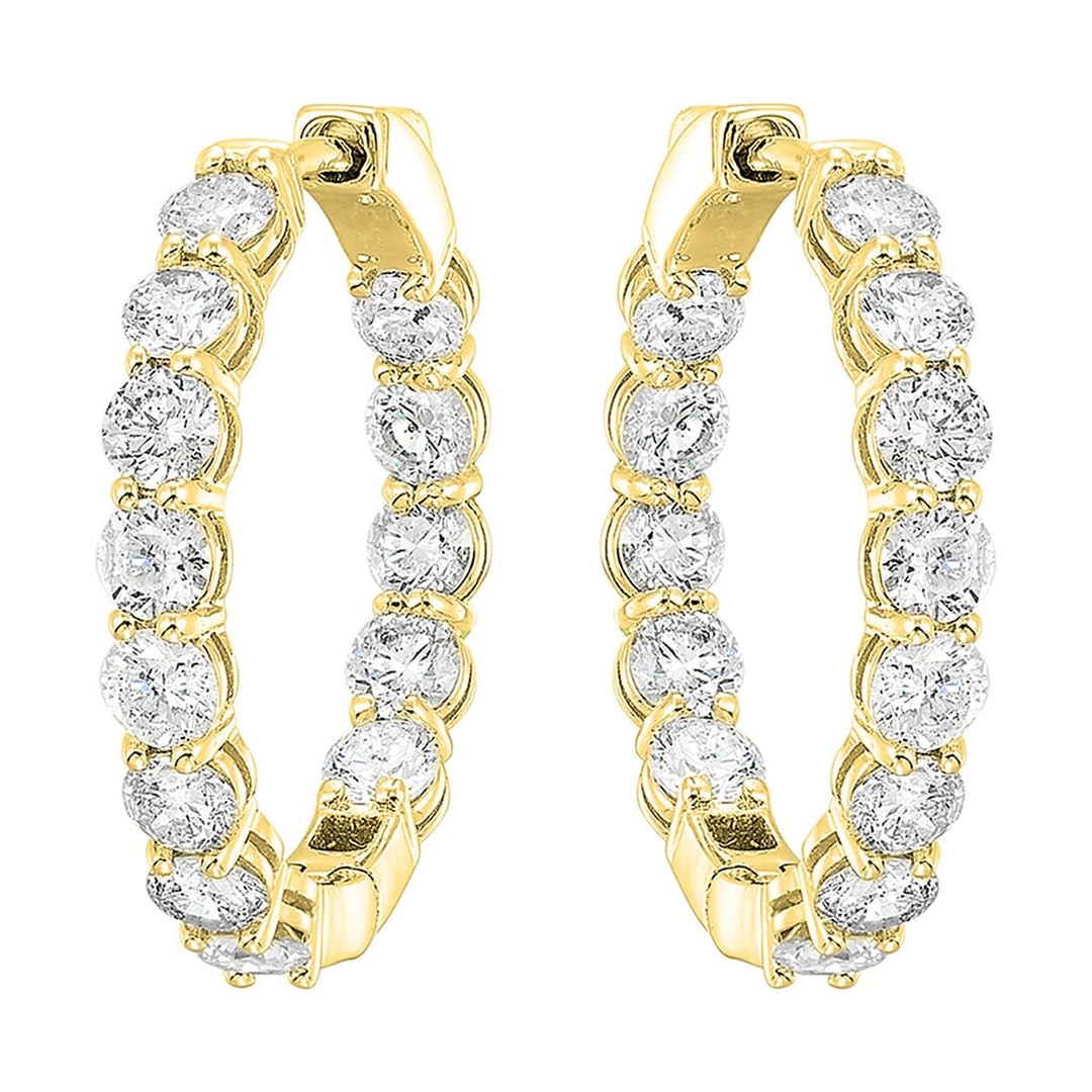 14Kt Yellow Gold Diamond 5Ctw Earring