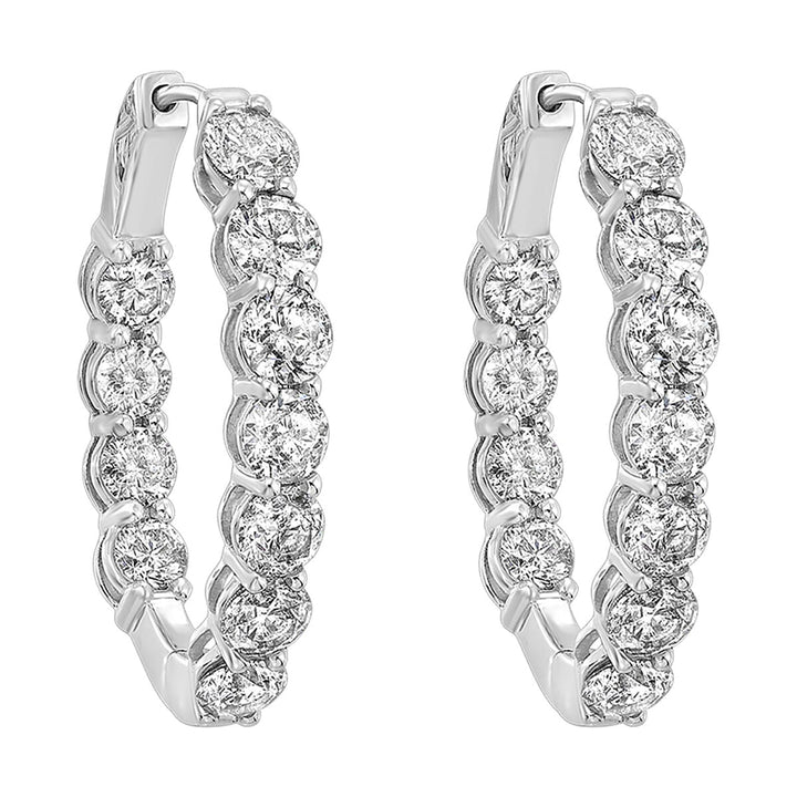 14Kt White Gold Diamond 10Ctw Earring