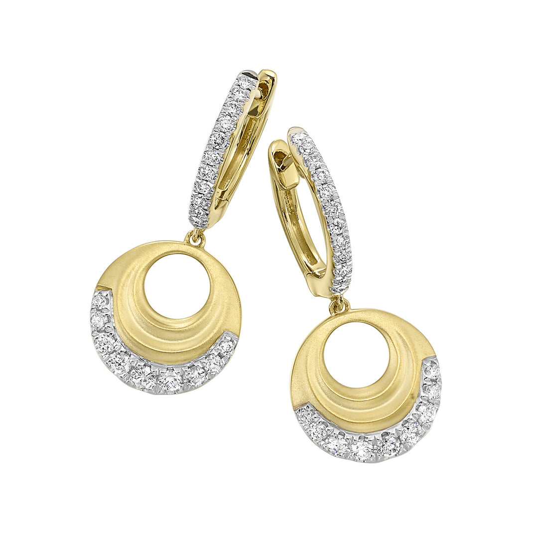 14Kt Yellow Gold Diamond 3/8Ctw Earring