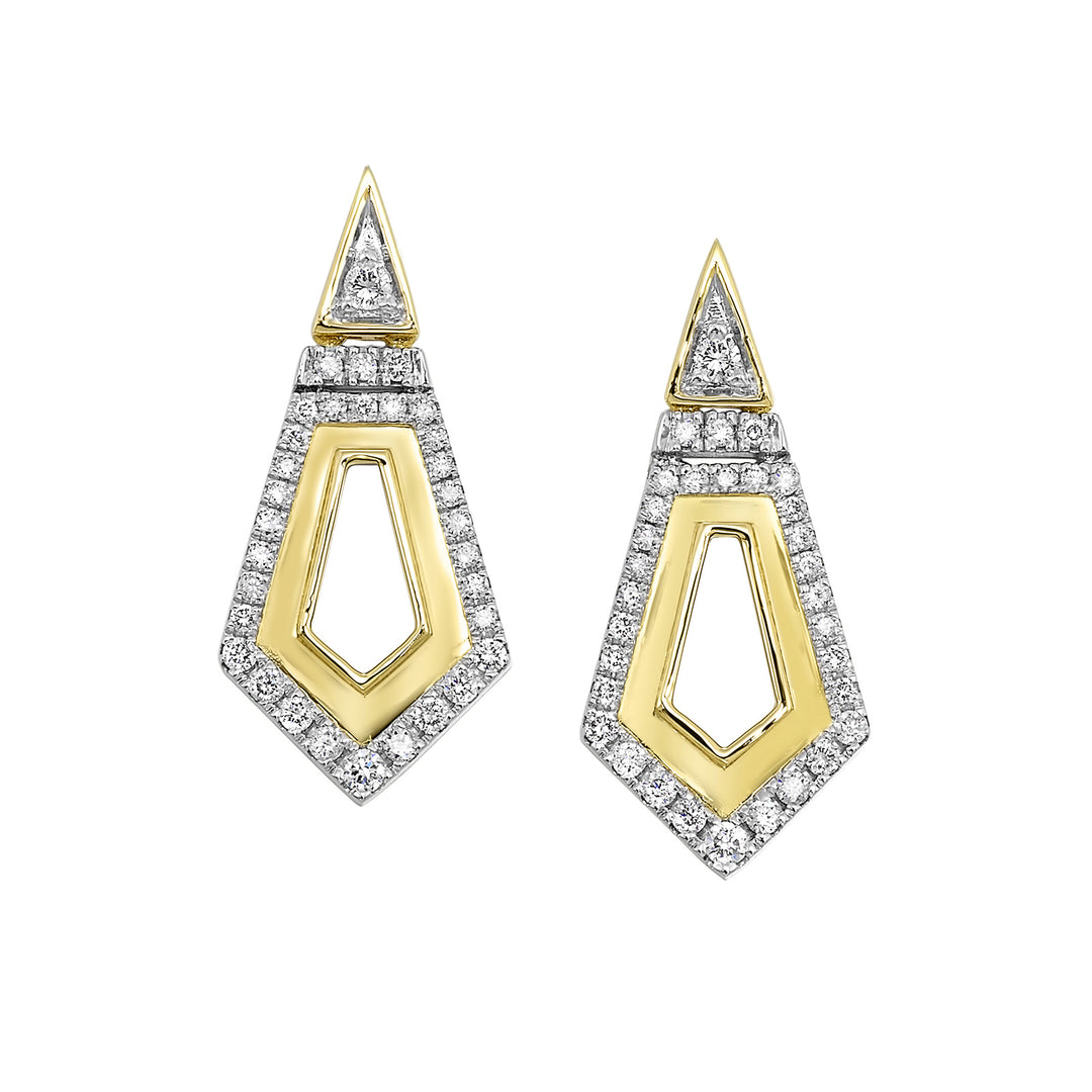 14Kt Yellow Gold Diamond 3/8Ctw Earring