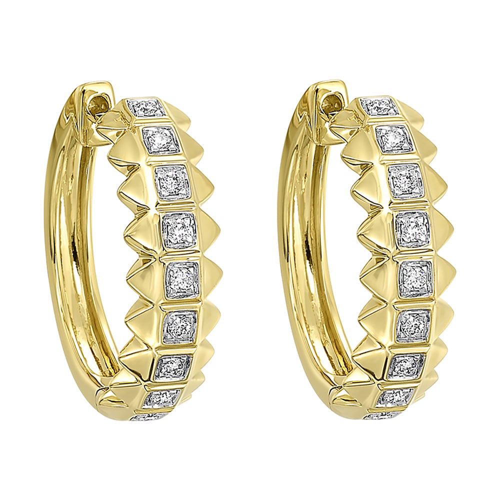 14Kt Yellow Gold Diamond 1/5Ctw Earring
