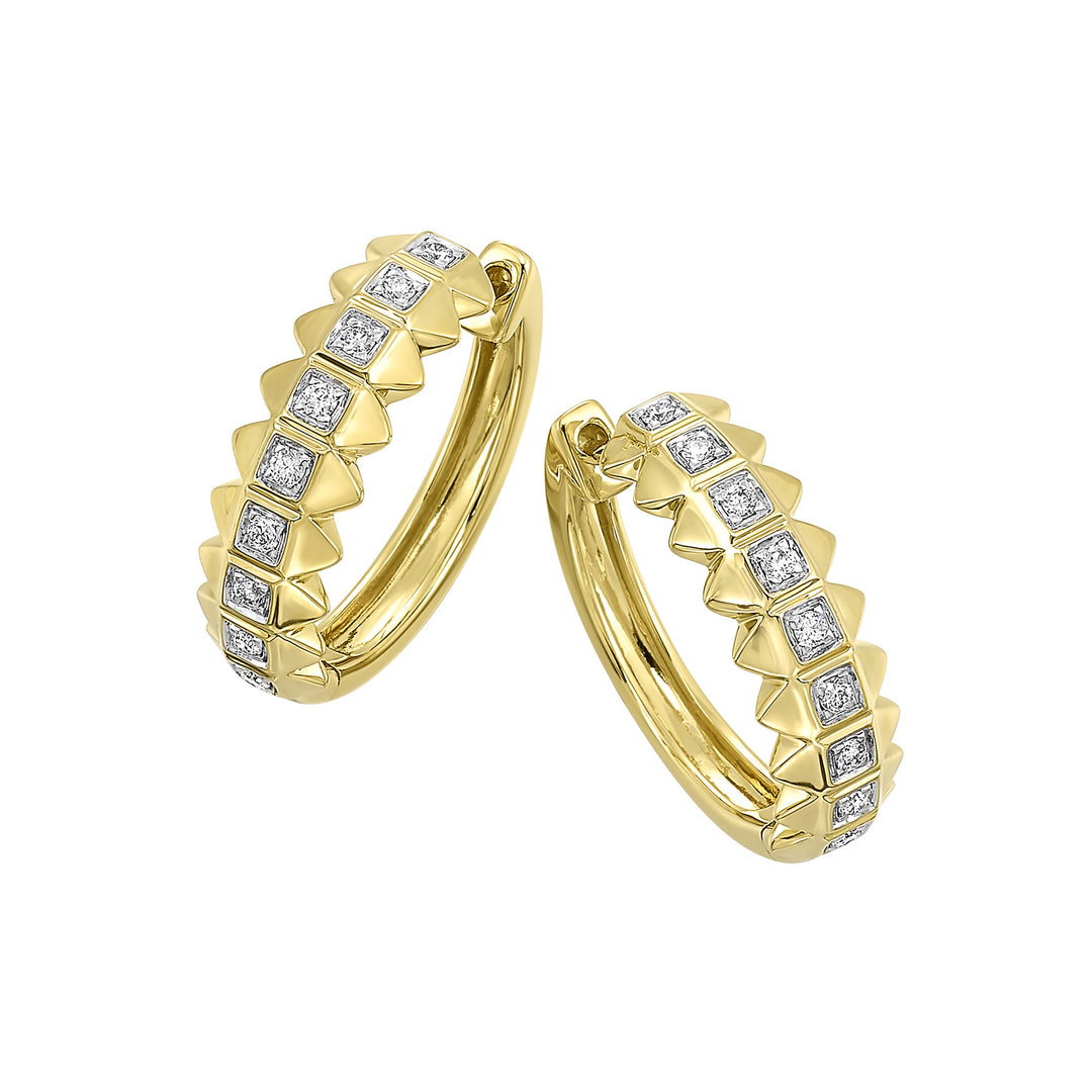 14Kt Yellow Gold Diamond 1/5Ctw Earring