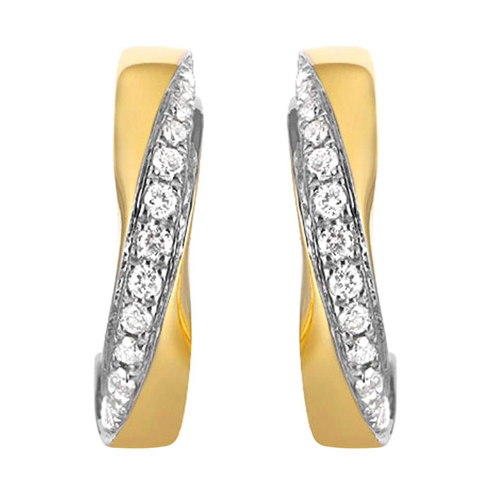 14Kt Yellow Gold Diamond 1/4Ctw Earring