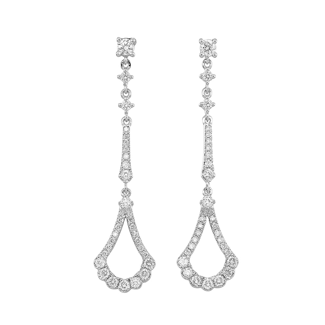 14Kt White Gold Diamond 1/2Ctw Earring