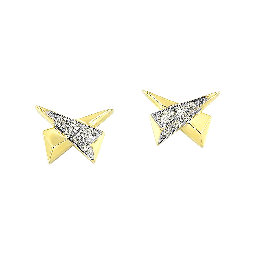 14Kt Yellow Gold Diamond 1/7Ctw Earring