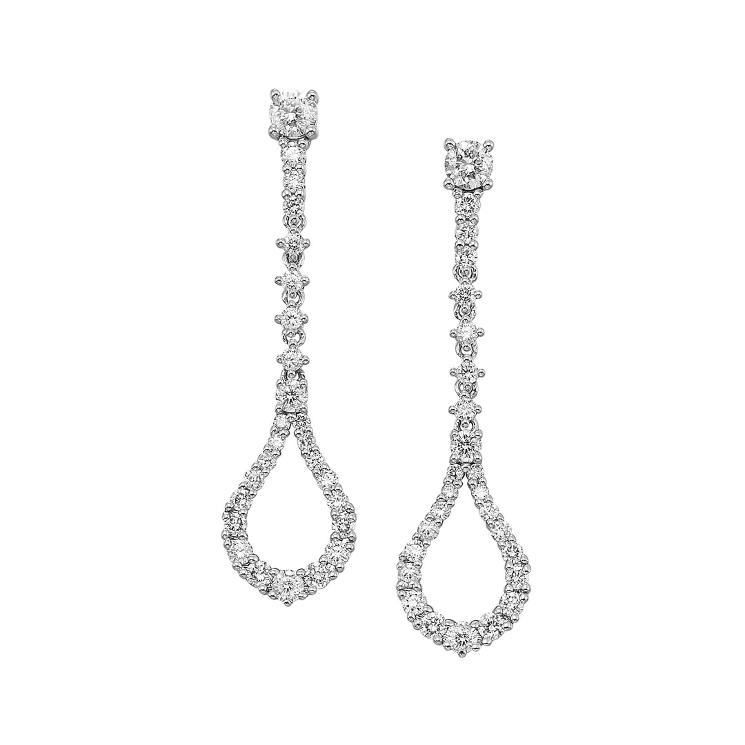 14Kt White Gold Diamond 3/4Ctw Earring