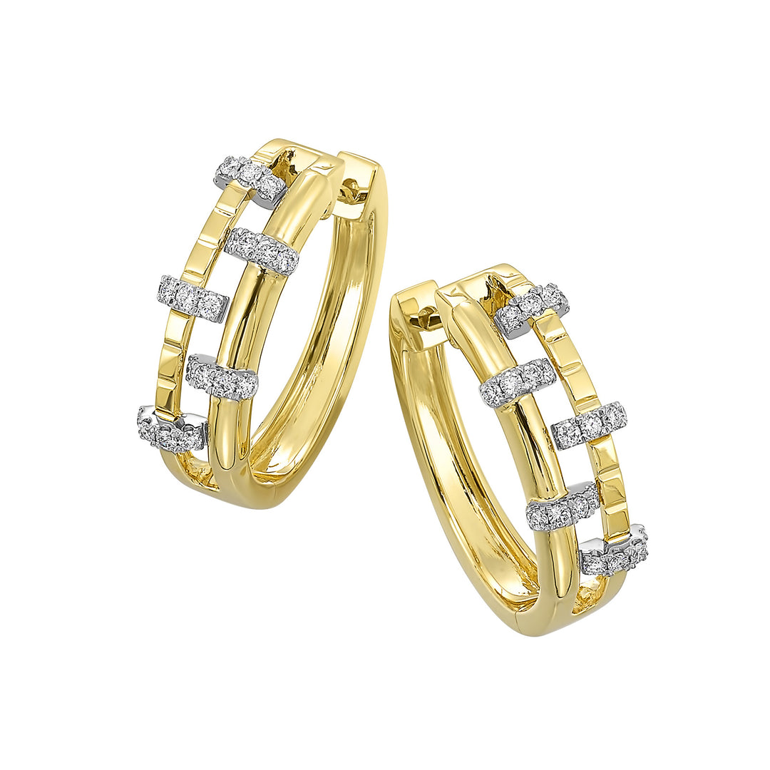 14Kt Yellow Gold Diamond 1/4Ctw Earring