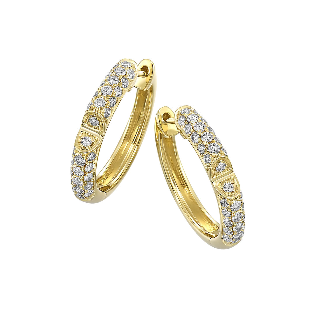 14Kt Yellow Gold Diamond 3/4Ctw Earring