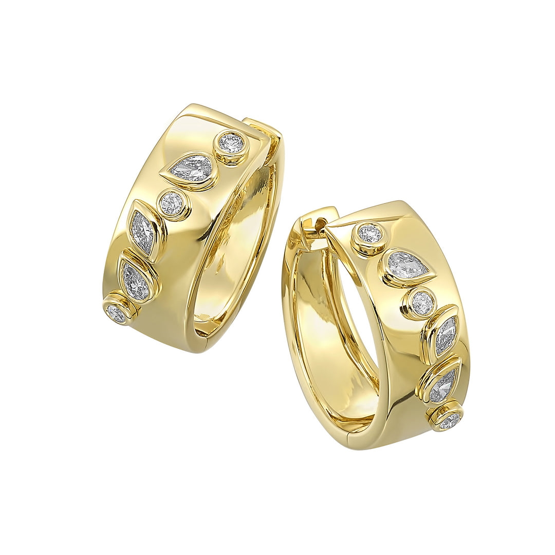 14Kt Yellow Gold Diamond 1/3Ctw Earring
