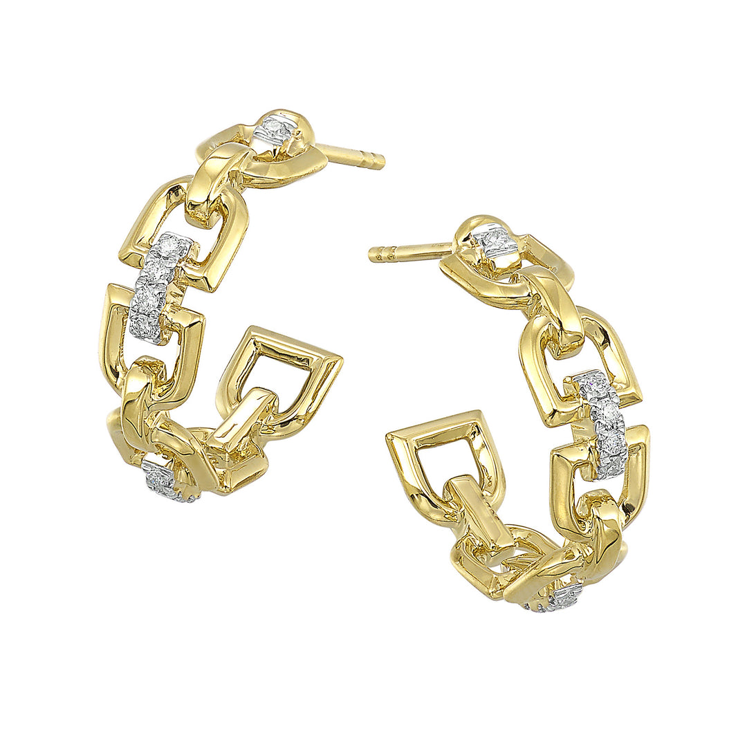 14Kt Yellow Gold Diamond 1/7Ctw Earring