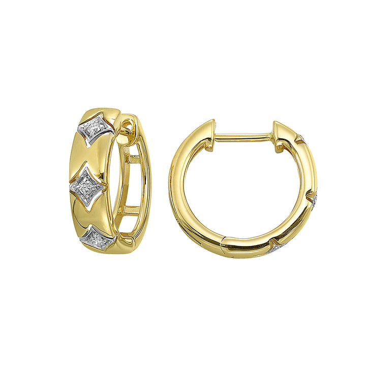 14Kt Yellow Gold Diamond 1/10Ctw Earring