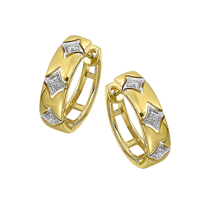 14Kt Yellow Gold Diamond 1/10Ctw Earring