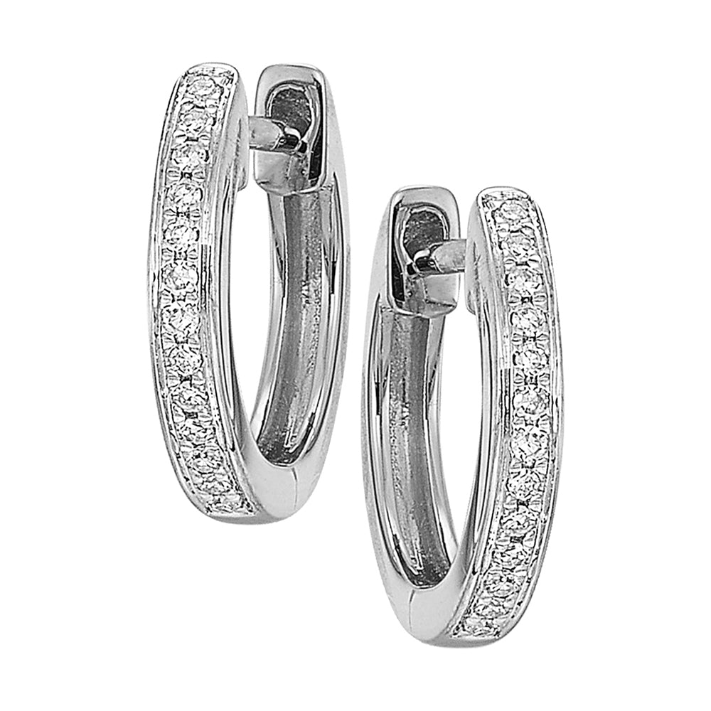 14Kt White Gold Diamond 1/15Ctw Earring
