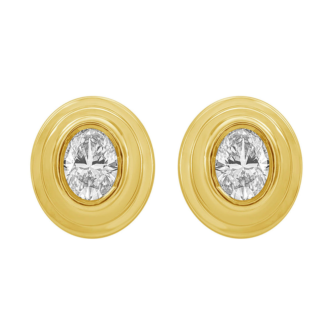 14Kt Yellow Gold Diamond 1/3Ctw Earring