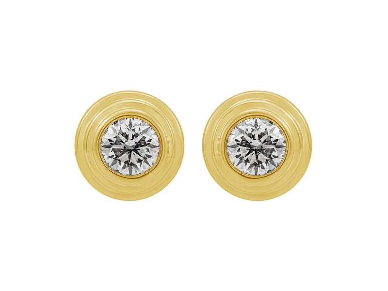 14Kt Yellow Gold Diamond 1/3Ctw Earring