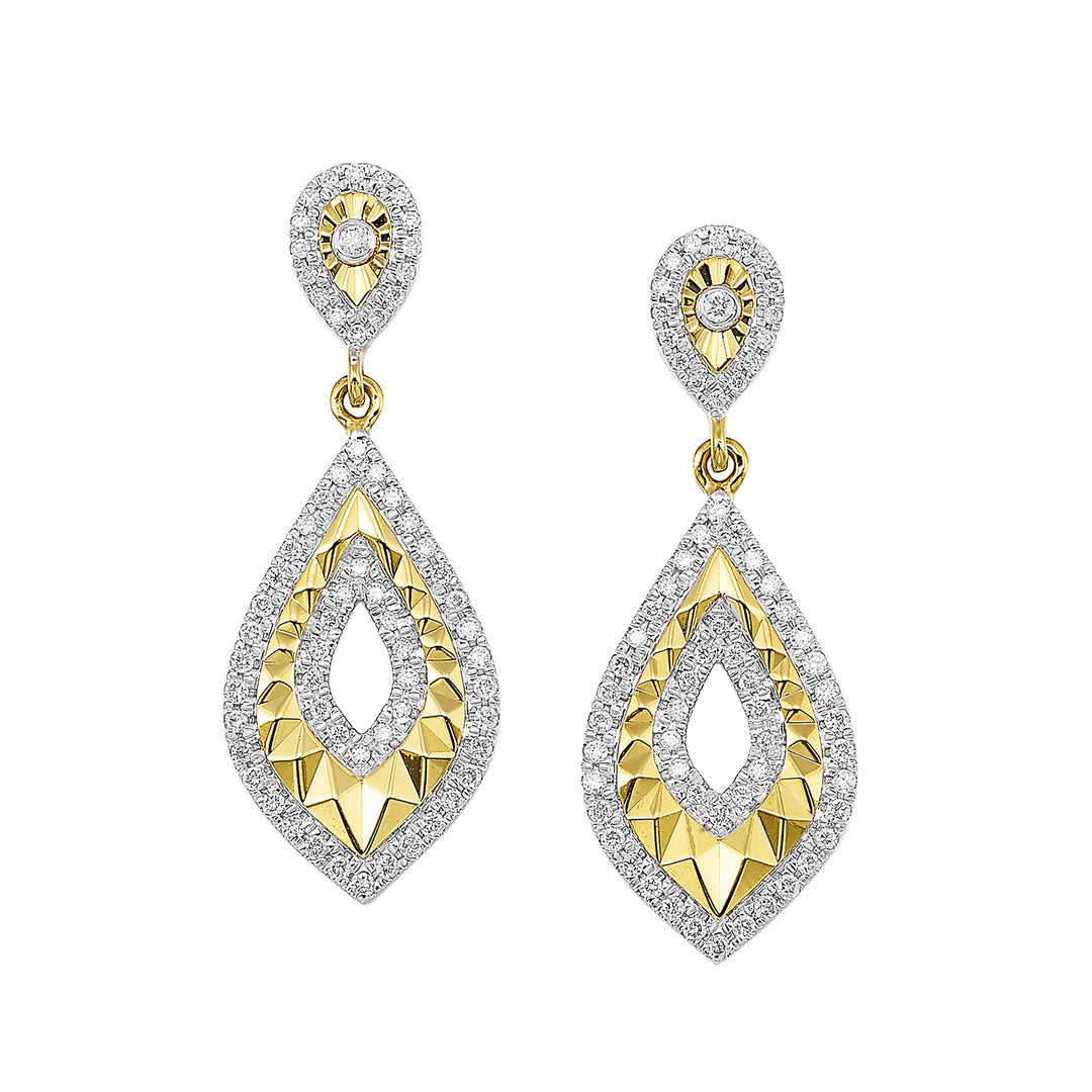 14Kt Yellow Gold Diamond 1/3Ctw Earring