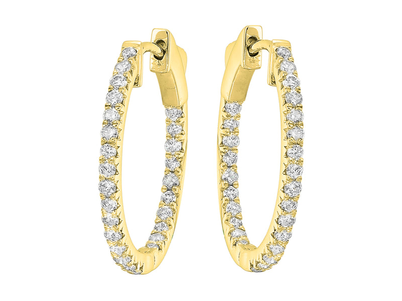 14Kt Yellow Gold Diamond 2Ctw Earring