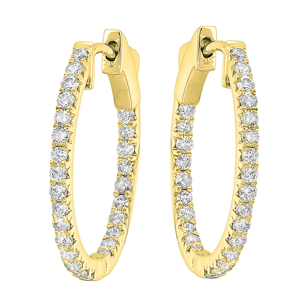 14Kt Yellow Gold Diamond 3Ctw Earring