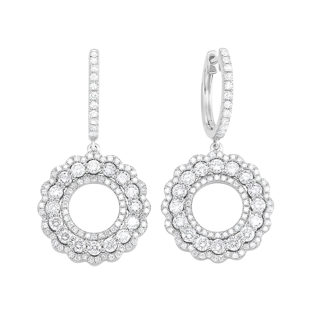 14Kt White Gold Diamond 1 1/4Ctw Earring