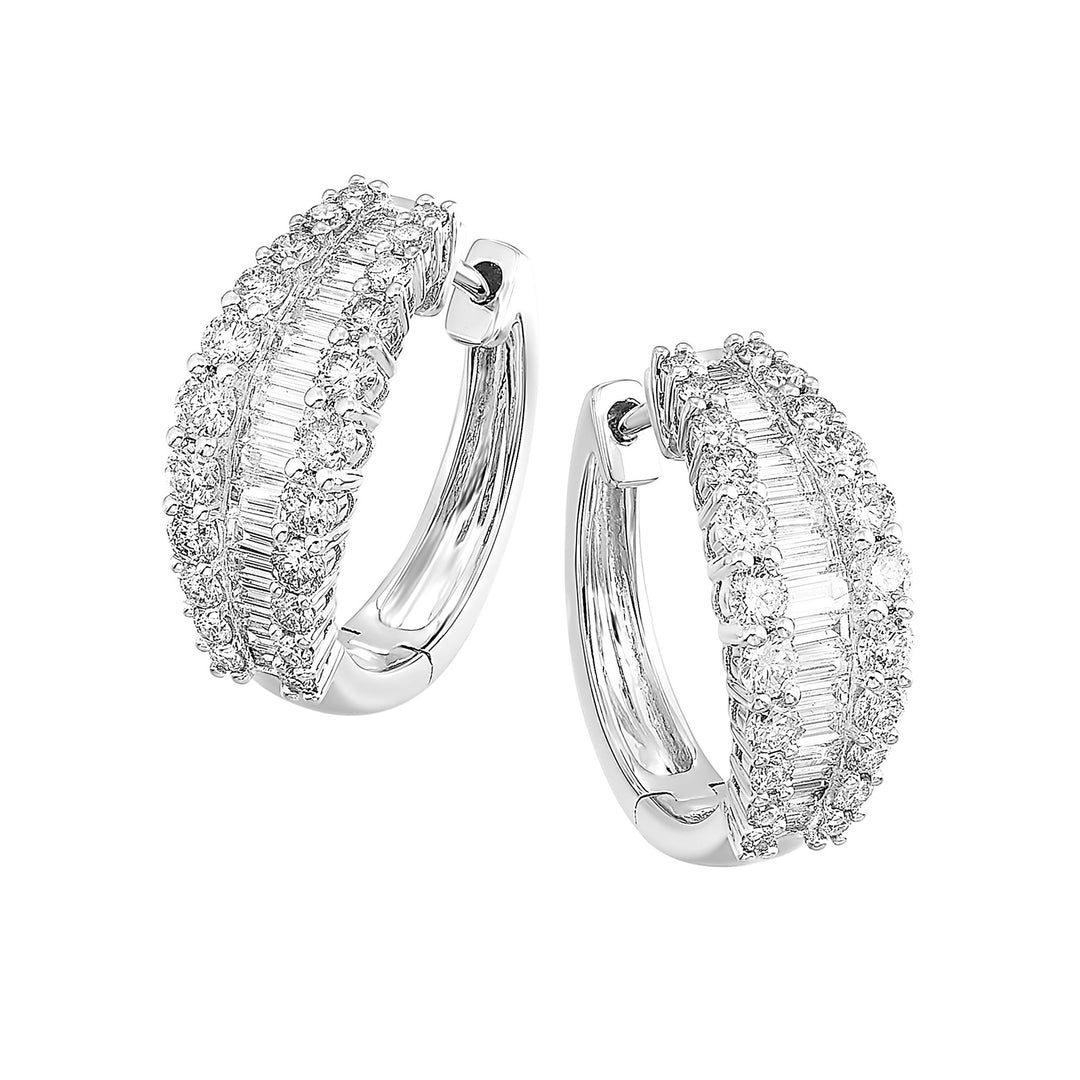 14Kt White Gold Diamond 1 1/2Ctw Earring