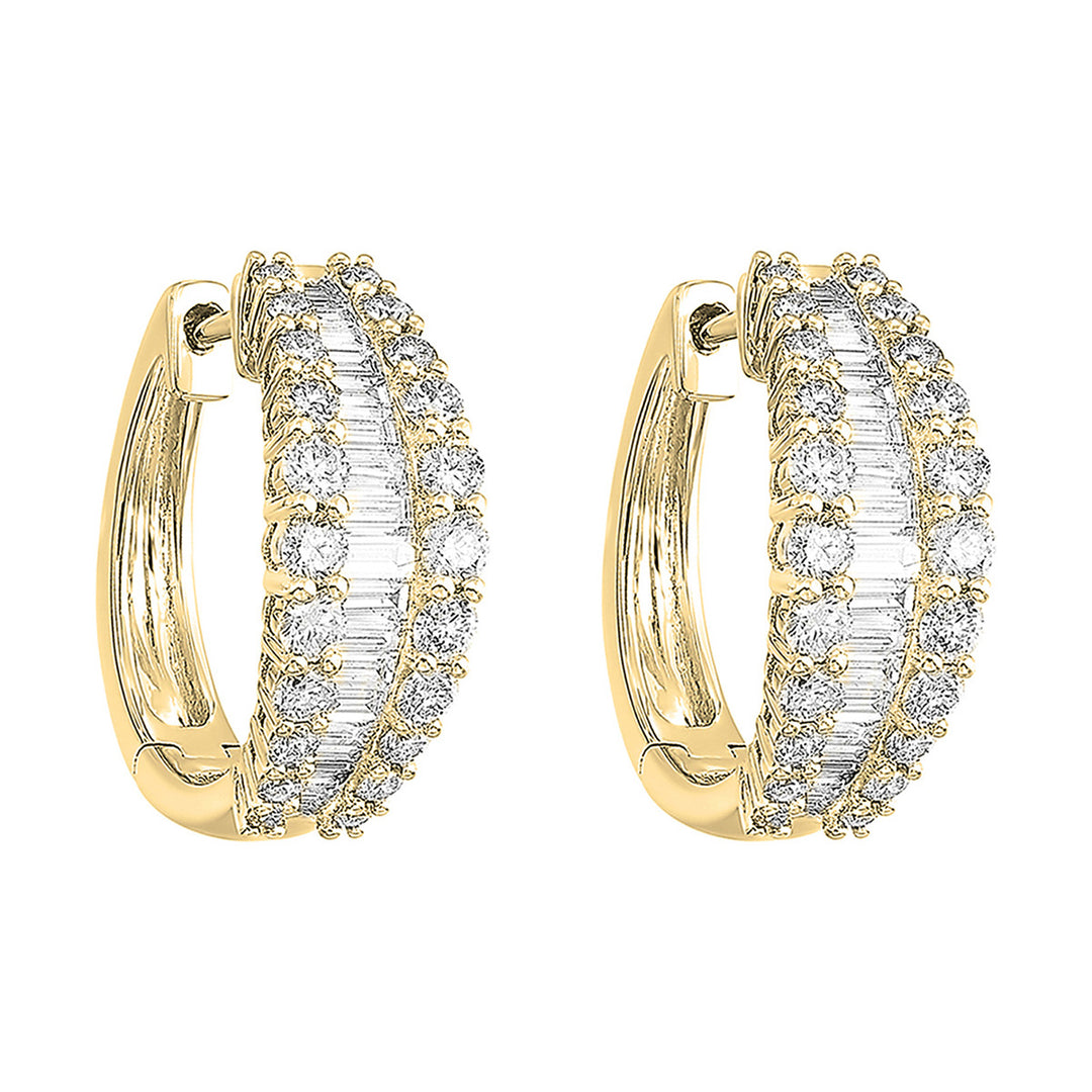 14Kt Yellow Gold Diamond 1 1/2Ctw Earring