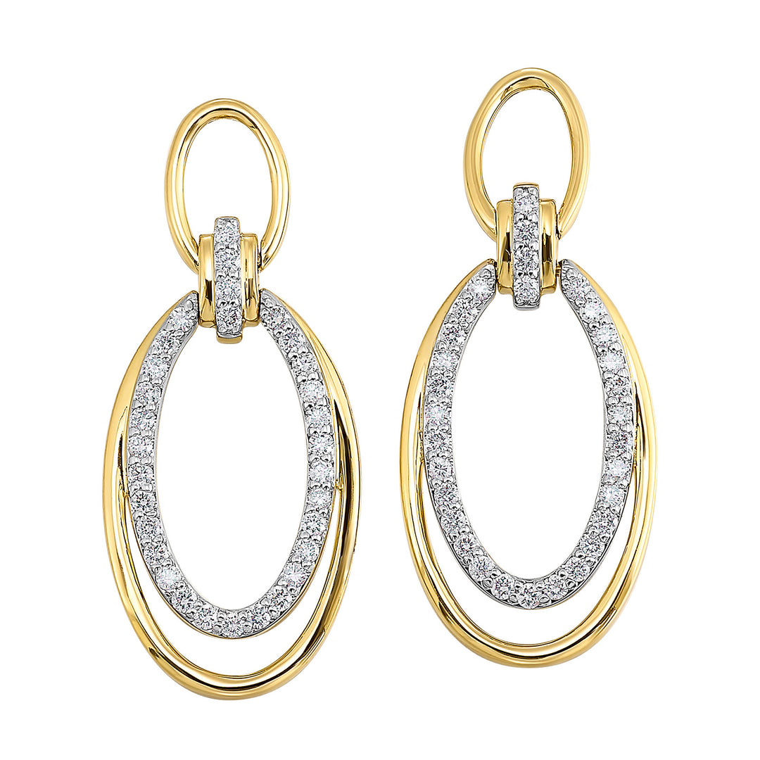 14Kt Yellow Gold Diamond 1/2Ctw Earring