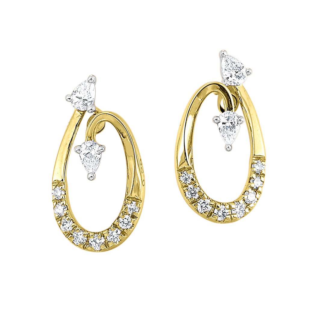 10Kt Yellow Gold Diamond 1/4Ctw Earring
