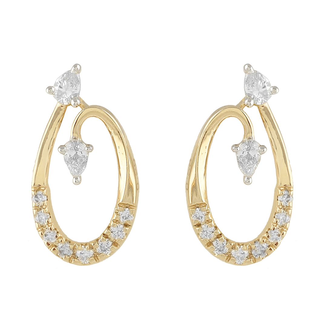 10Kt Yellow Gold Diamond 1/4Ctw Earring