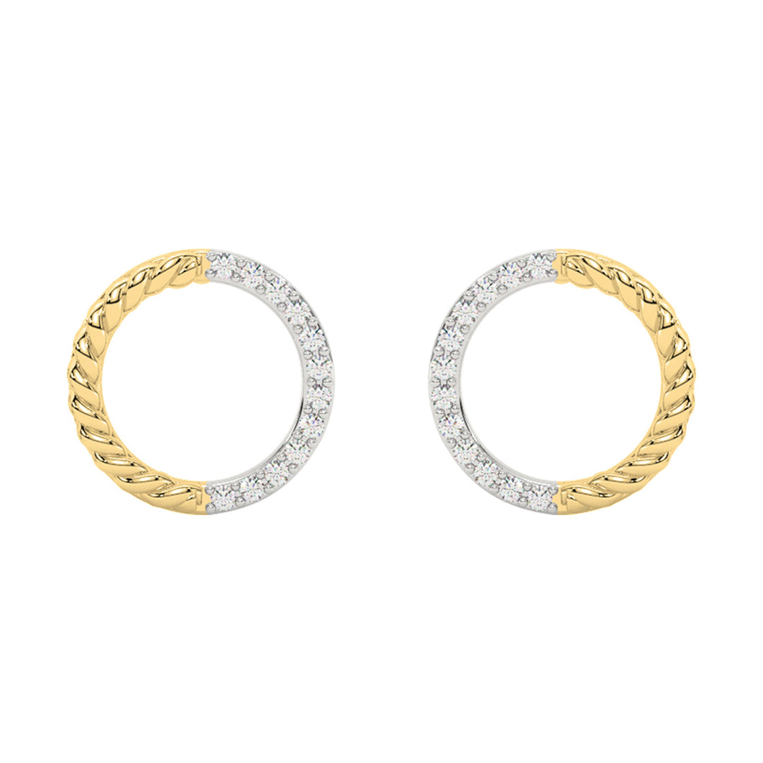 14Kt Yellow Gold Diamond 1/20Ctw Earring