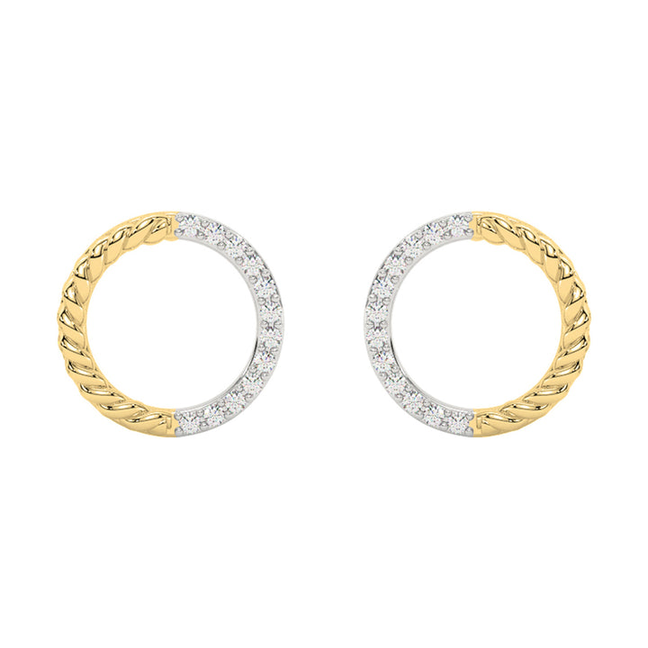 14Kt Yellow Gold Diamond 1/20Ctw Earring