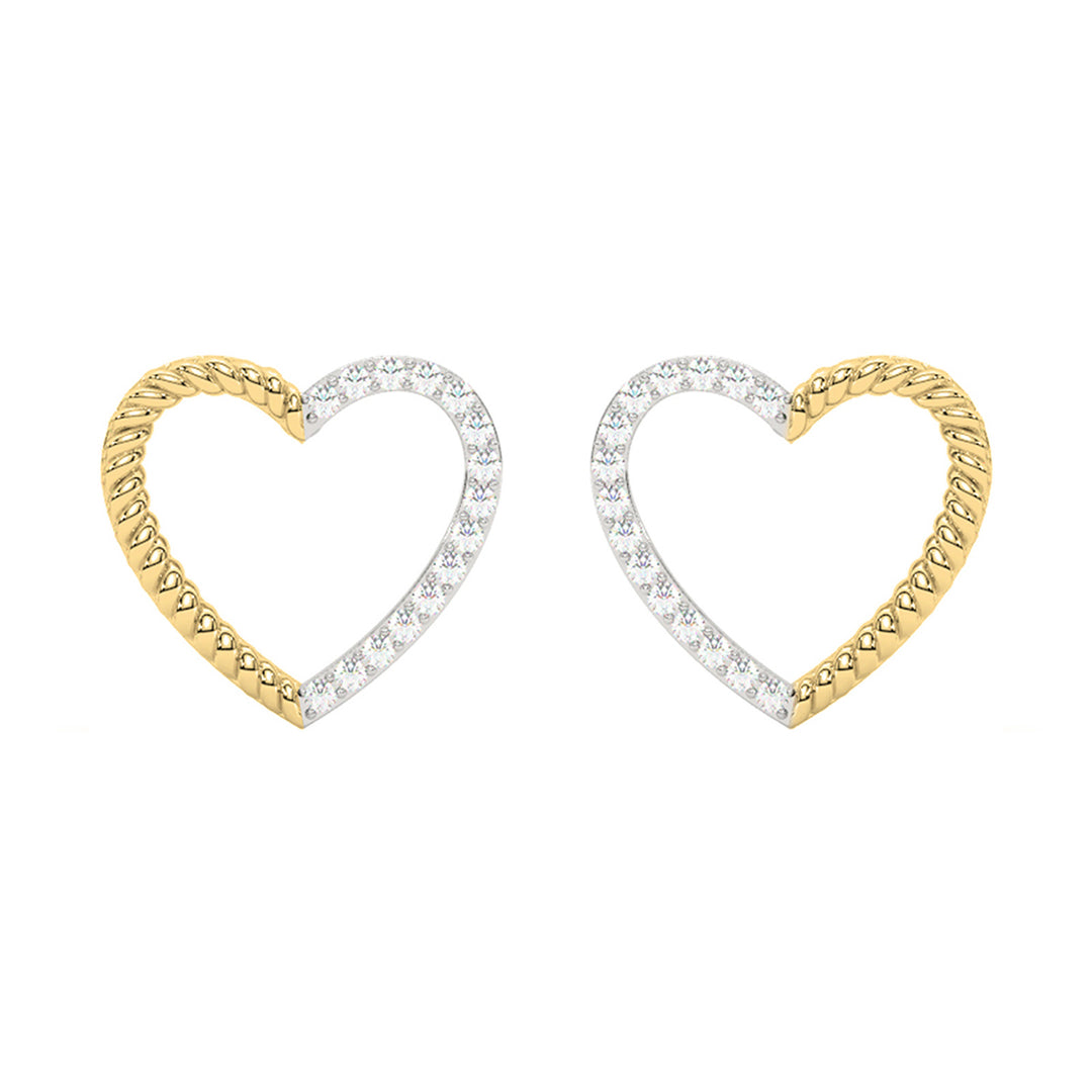 14Kt Yellow Gold Diamond 1/20Ctw Earring