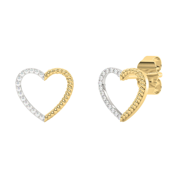 14Kt Yellow Gold Diamond 1/20Ctw Earring