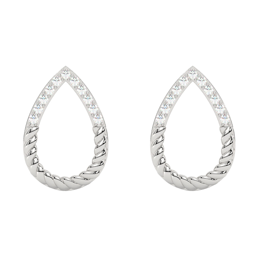 14Kt White Gold Diamond 1/20Ctw Earring