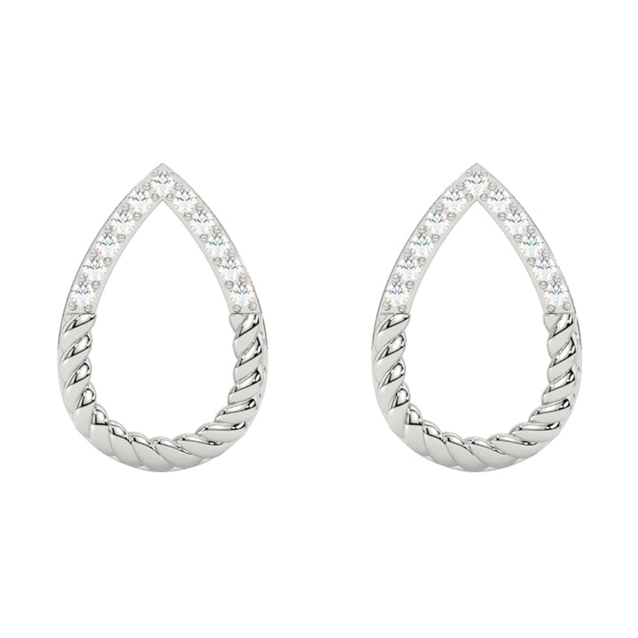14Kt White Gold Diamond 1/20Ctw Earring