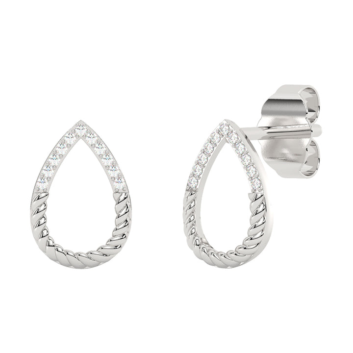14Kt White Gold Diamond 1/20Ctw Earring