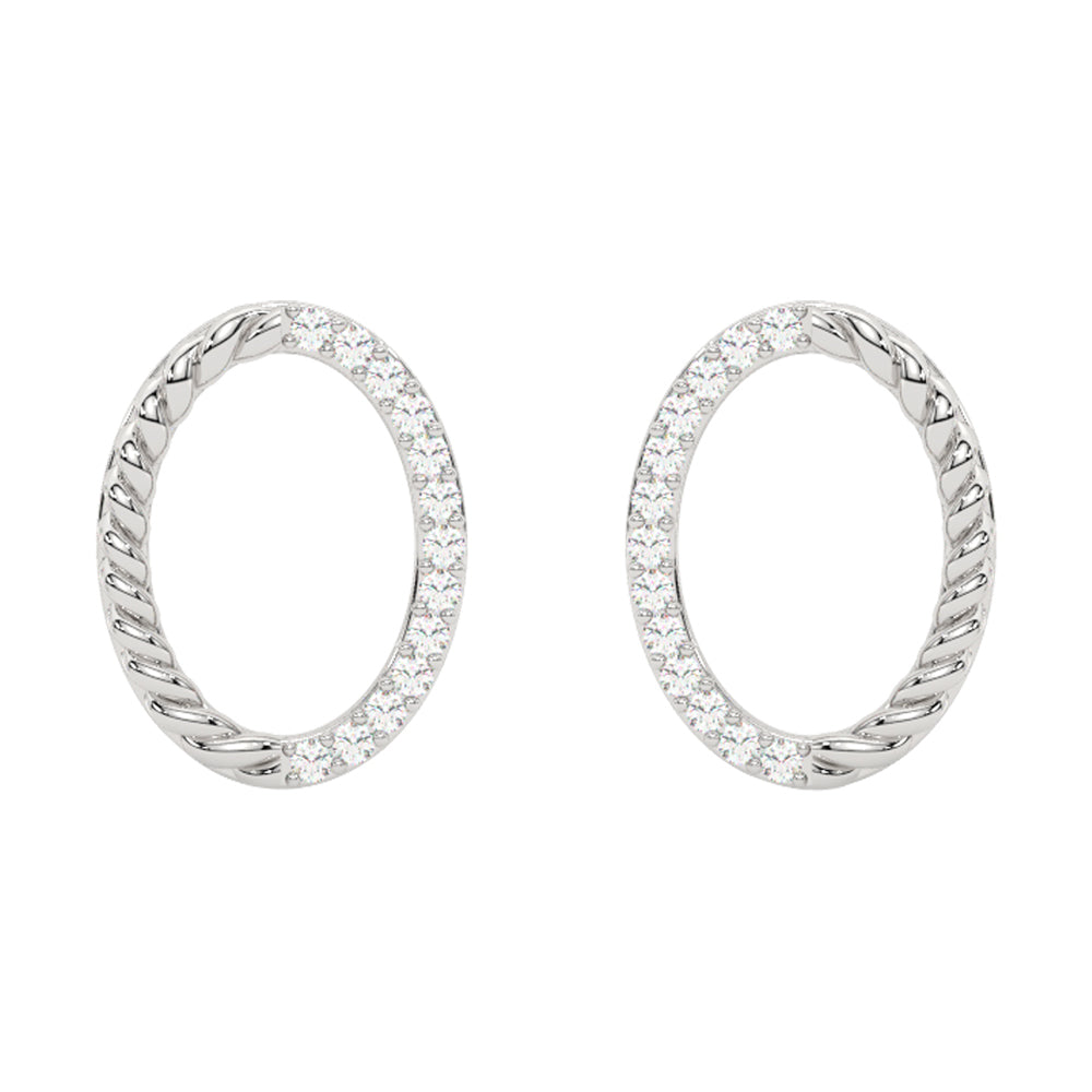 14Kt White Gold Diamond 1/20Ctw Earring