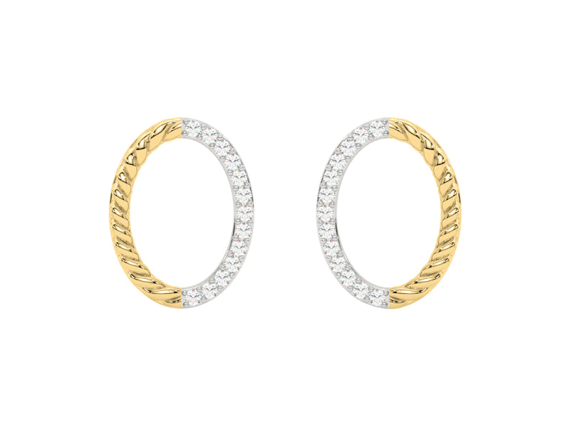 14Kt Yellow Gold Diamond 1/20Ctw Earring