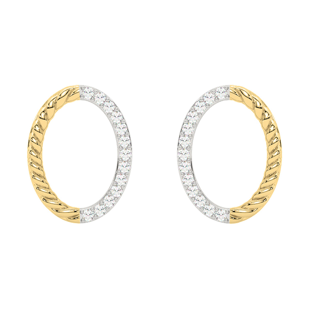 14Kt Yellow Gold Diamond 1/20Ctw Earring