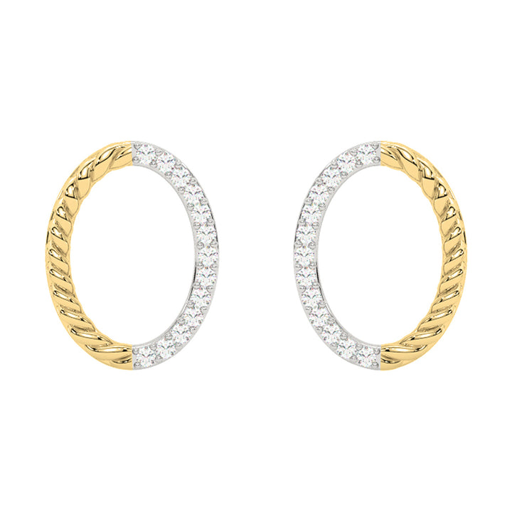 14Kt Yellow Gold Diamond 1/20Ctw Earring